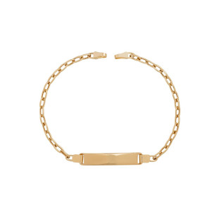 Pulseira de Ouro 18k Infantil Plaquinha