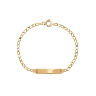 Pulseira de Ouro 18k Infantil Plaquinha